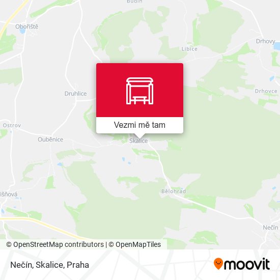 Nečín, Skalice mapa