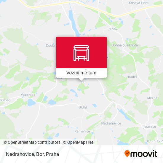 Nedrahovice, Bor mapa