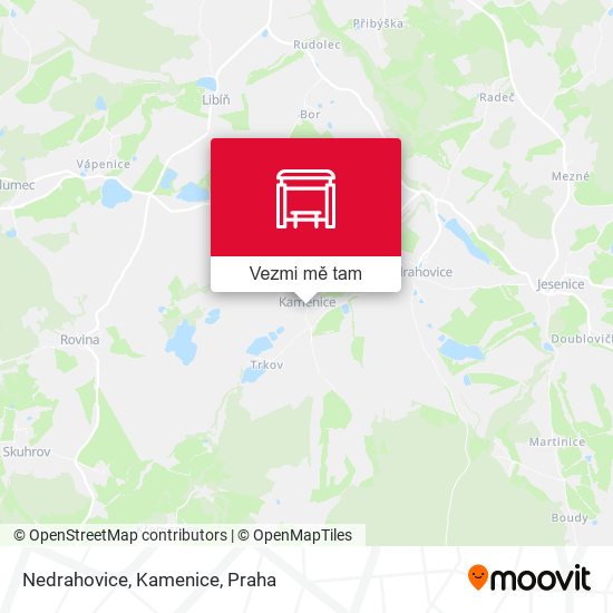 Nedrahovice, Kamenice mapa