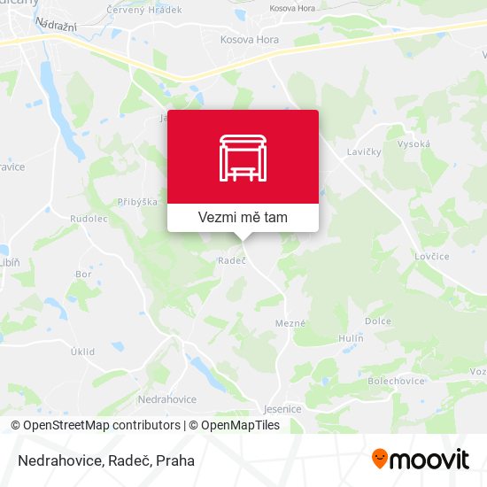 Nedrahovice, Radeč mapa