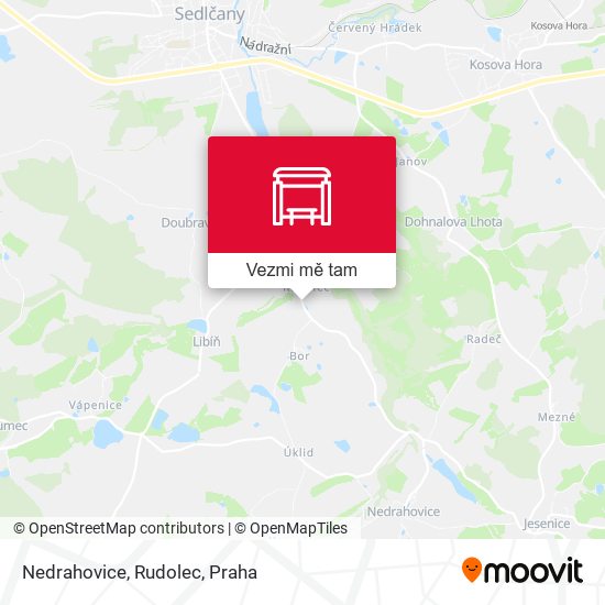 Nedrahovice, Rudolec mapa