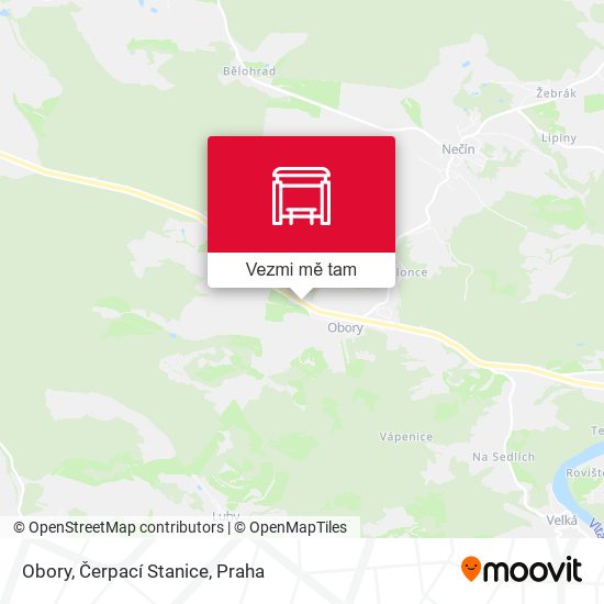 Obory, Čerpací Stanice mapa