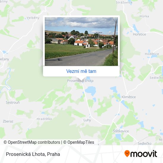 Prosenická Lhota mapa