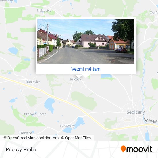 Příčovy mapa