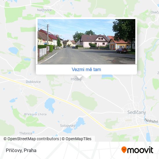 Příčovy mapa