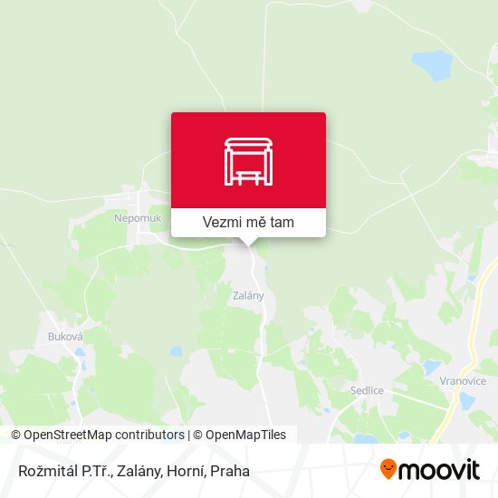 Rožmitál P.Tř., Zalány, Horní mapa