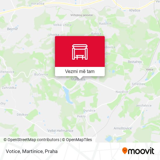 Votice, Martinice mapa