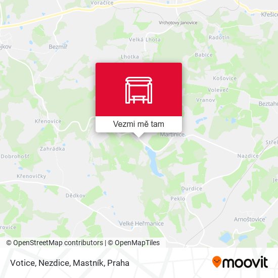 Votice, Nezdice, Mastník mapa
