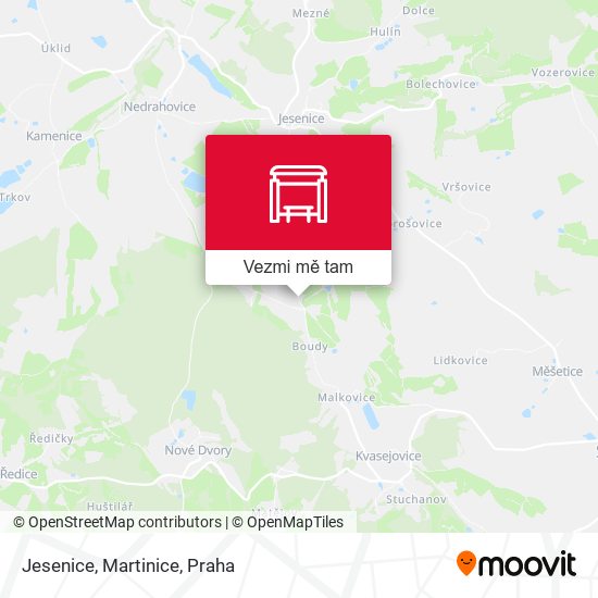 Jesenice, Martinice mapa