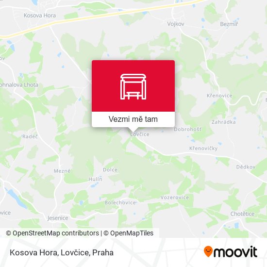 Kosova Hora, Lovčice mapa