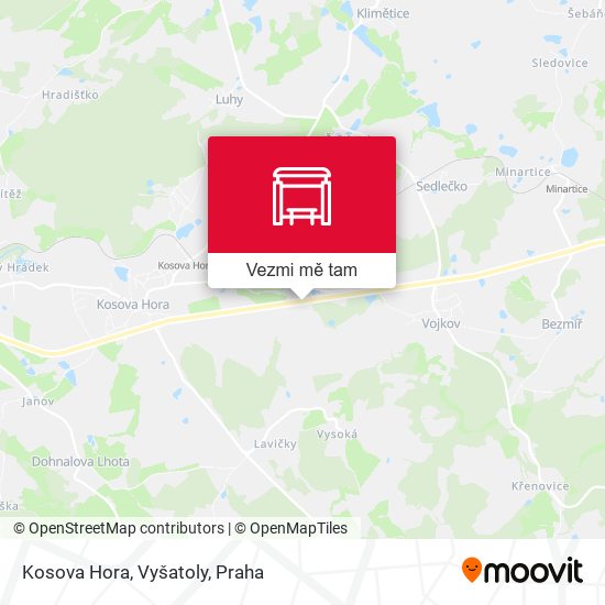 Kosova Hora, Vyšatoly mapa