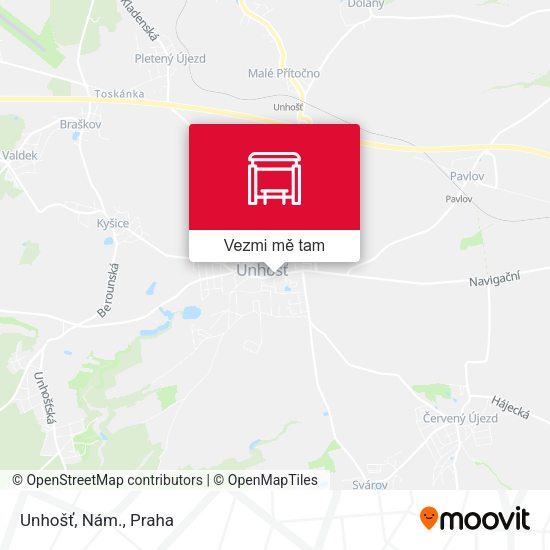 Unhošť, Nám. mapa