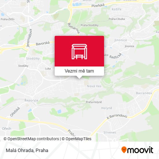 Malá Ohrada mapa