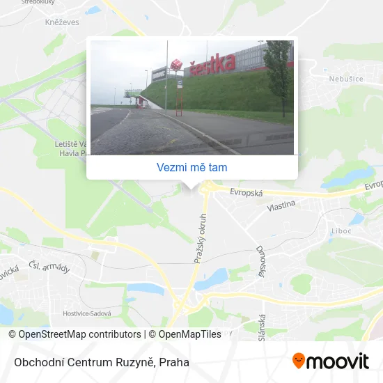Obchodní Centrum Ruzyně mapa