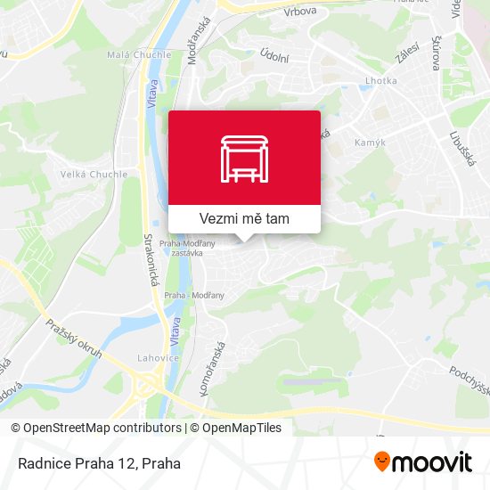 Radnice Praha 12 mapa