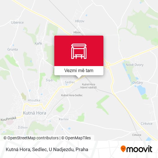 Kutná Hora, Sedlec, U Nadjezdu mapa
