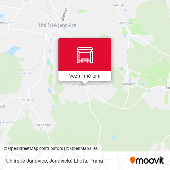 Uhlířské Janovice, Janovická Lhota mapa