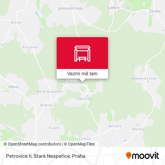 Petrovice Ii, Staré Nespeřice mapa