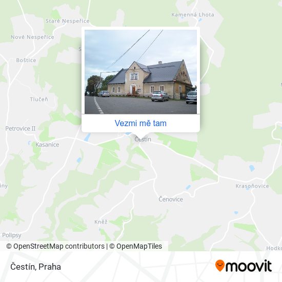 Čestín mapa