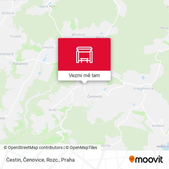 Čestín, Čenovice, Rozc. mapa