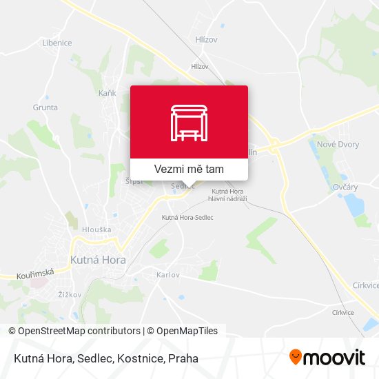 Kutná Hora, Sedlec, Kostnice mapa