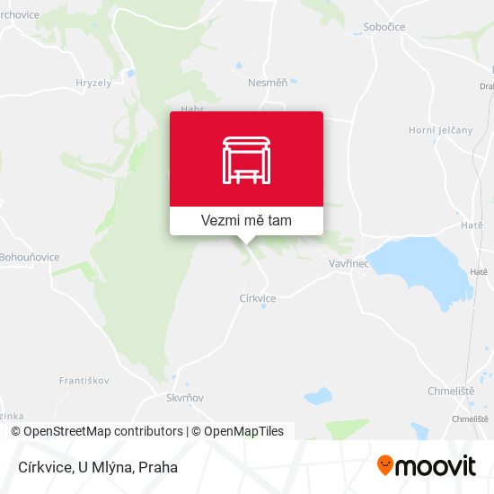 Církvice, U Mlýna mapa