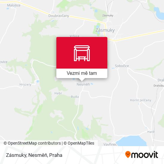Zásmuky, Nesměň mapa