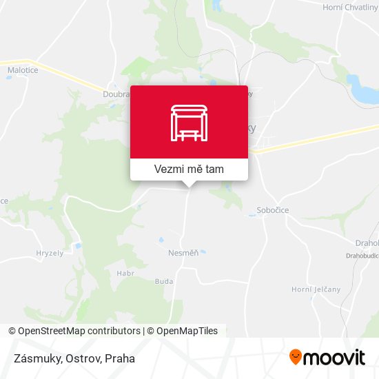 Zásmuky, Ostrov mapa