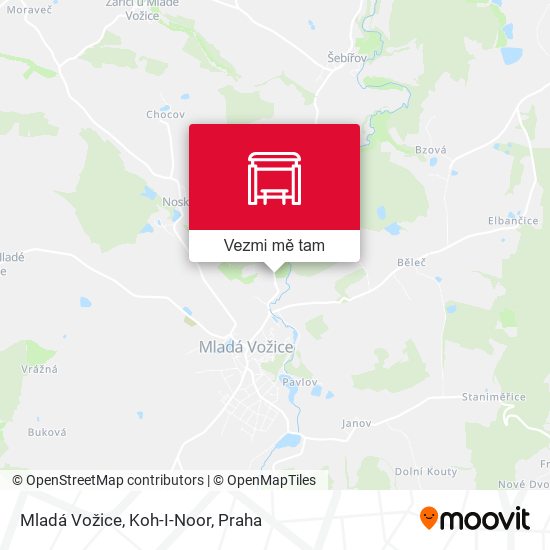 Mladá Vožice, Koh-I-Noor mapa