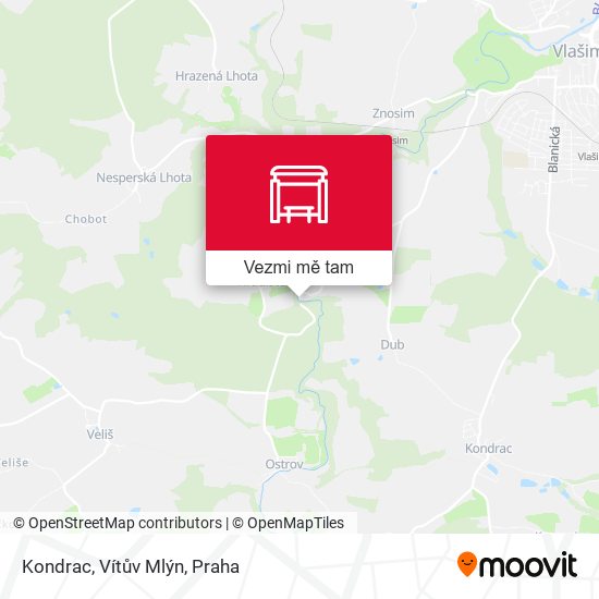 Kondrac, Vítův Mlýn mapa