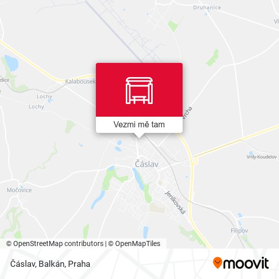 Čáslav, Balkán mapa