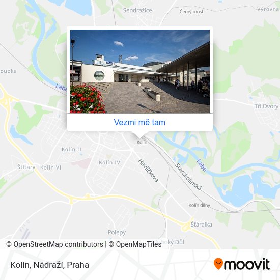 Kolín, Nádraží mapa