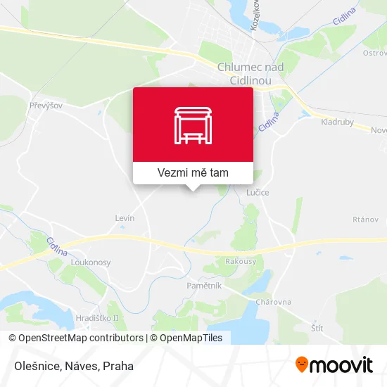 Olešnice, Náves mapa
