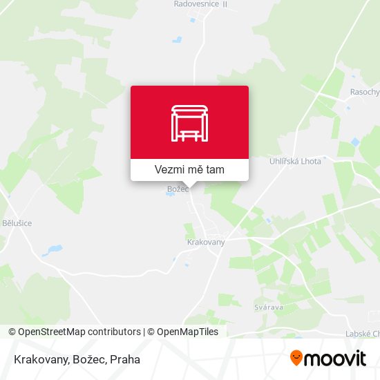 Krakovany, Božec mapa