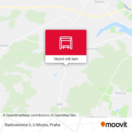 Radovesnice Ii, U Mostu mapa