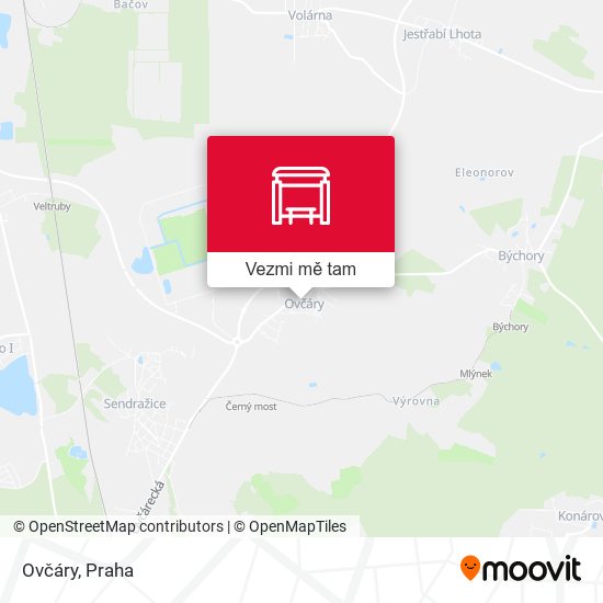 Ovčáry mapa