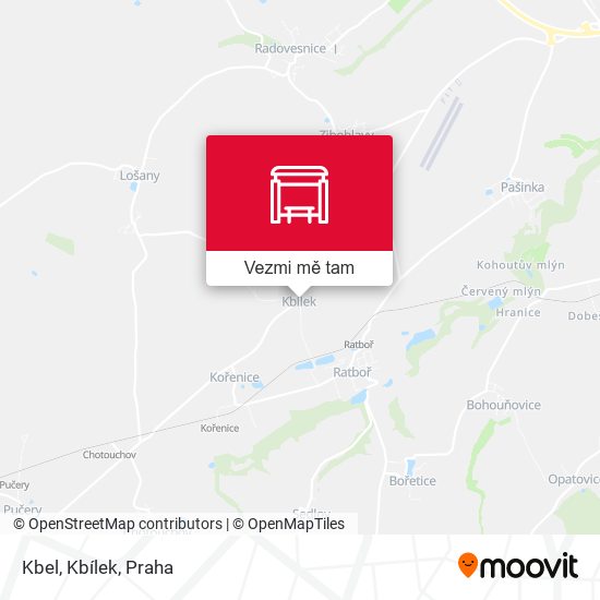 Kbel, Kbílek mapa
