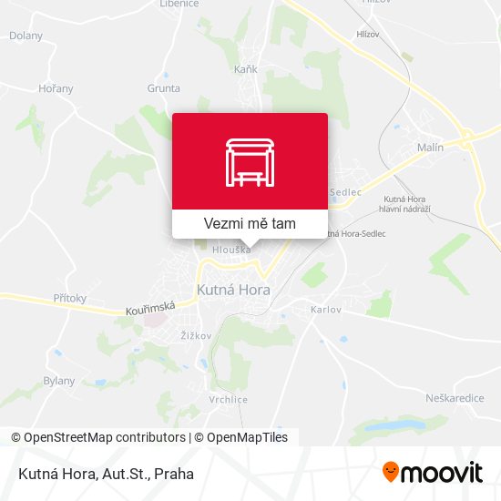 Kutná Hora, Aut.St. mapa