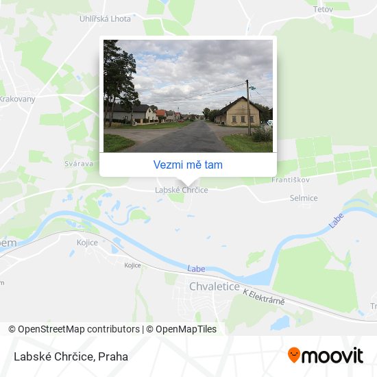 Labské Chrčice mapa
