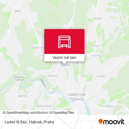 Ledeč N.Sáz., Habrek mapa