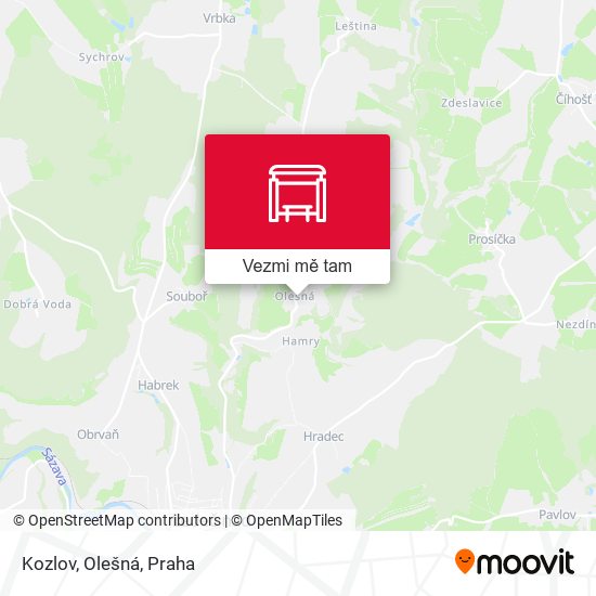 Kozlov, Olešná mapa