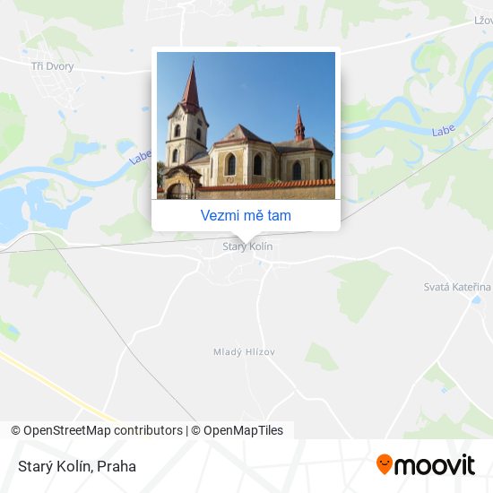 Starý Kolín mapa