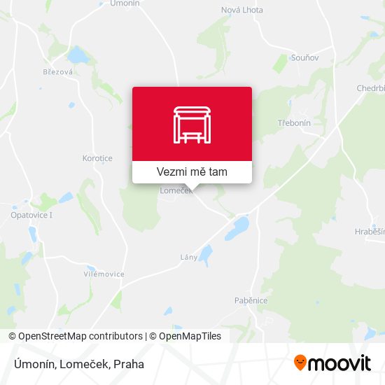 Úmonín, Lomeček mapa