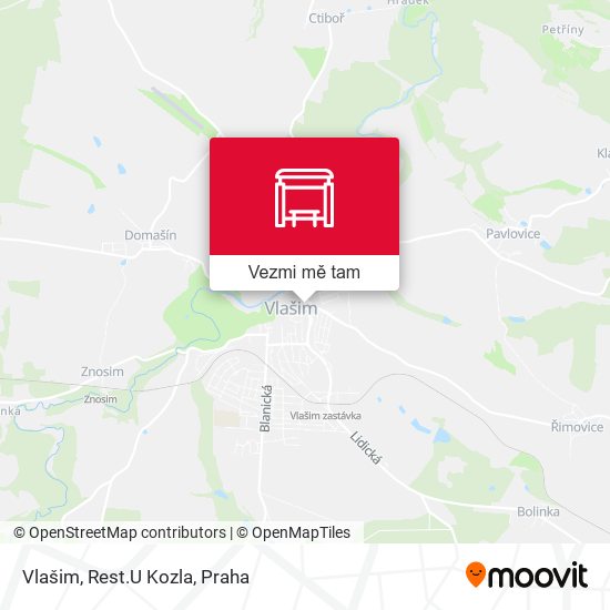 Vlašim, Rest.U Kozla mapa