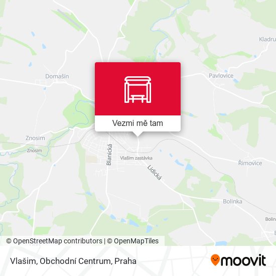 Vlašim, Obchodní Centrum mapa
