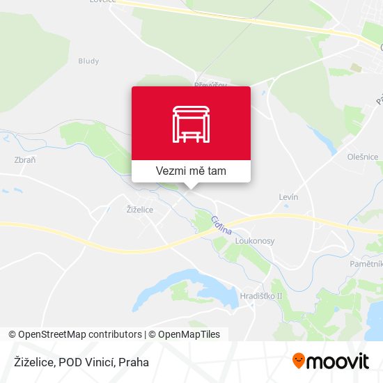 Žiželice, POD Vinicí mapa