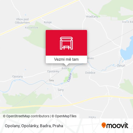 Opolany, Opolánky, Badra mapa