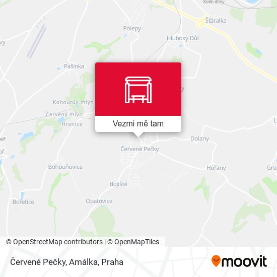 Červené Pečky, Amálka mapa