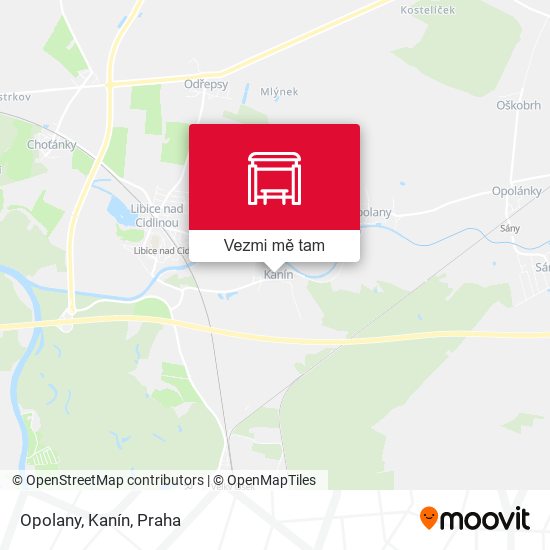 Opolany, Kanín mapa