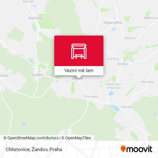 Chlístovice, Žandov mapa